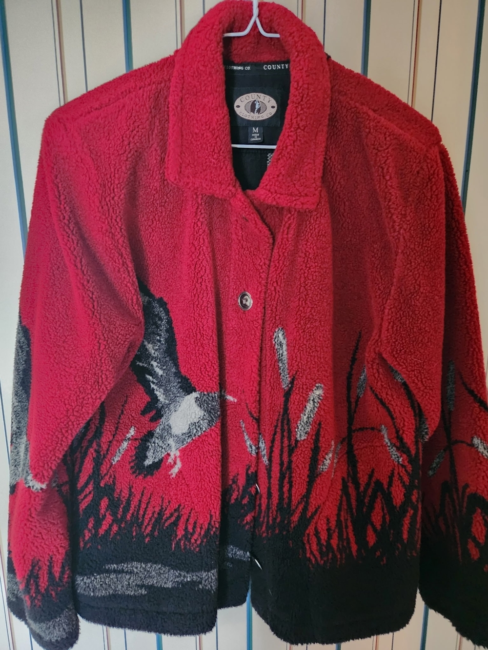 Fleece County Clothing Co. Vintage Duck and Cattail Design Jacket